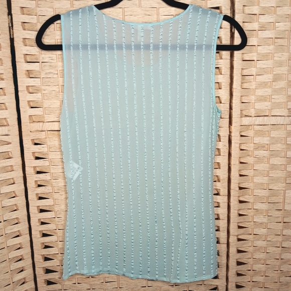 Escada Silk Sheer Women's Sleeveless Top - Light Green 36 - Picture 5 of 10